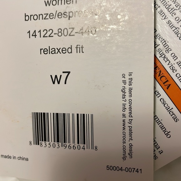 RARE SOLD OUT NWT CROCS HUARACHE WOMENS 7 BRONZE ESPRESSO SANDALS FLIP FLOPS - Picture 2 of 5